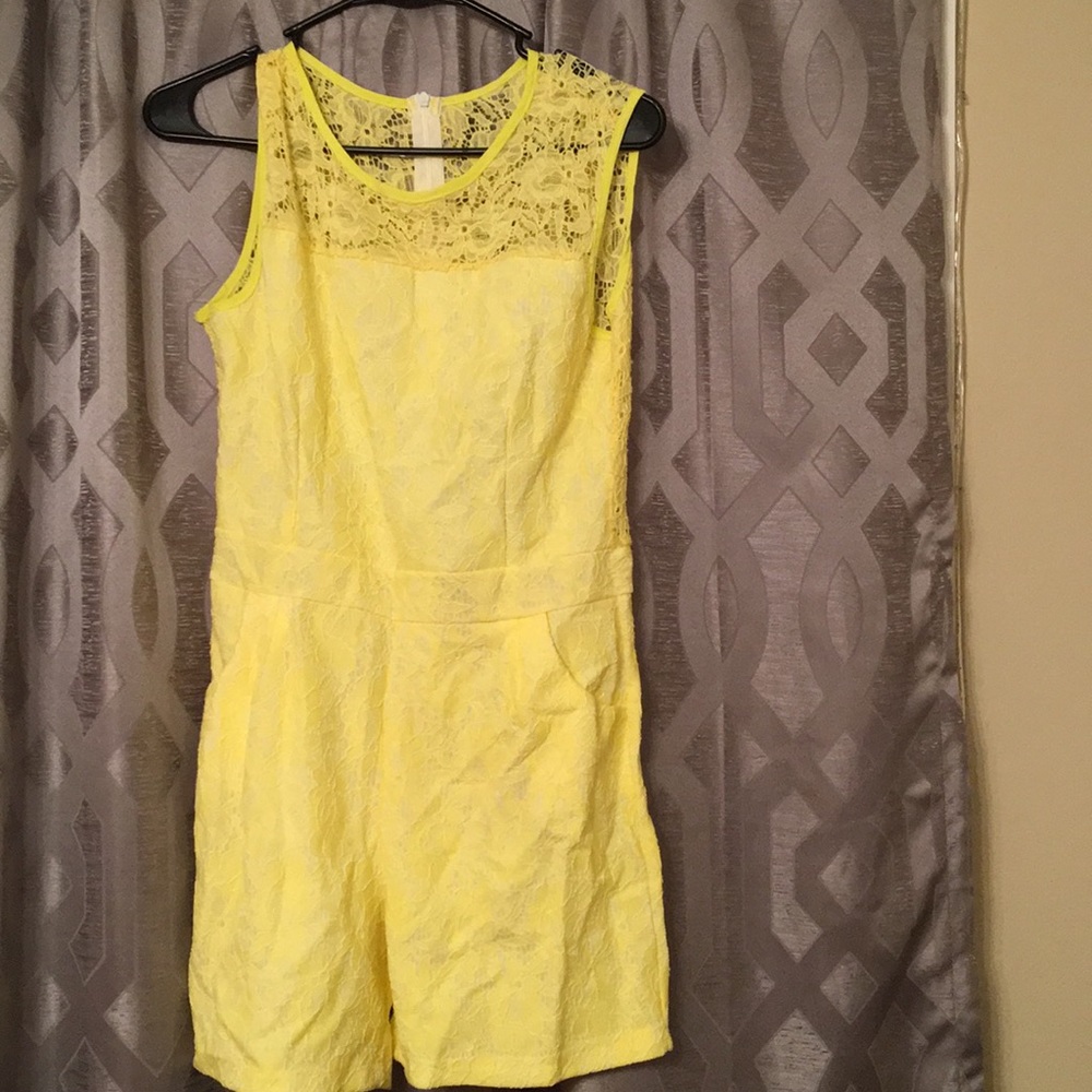 Yellow flower romper